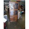 Image 1 : 6.5FT TALL LEADED GLASS DISPLAY CABINET