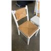 Image 8 : 2 WOOD AND RATTAN CHAIRS W/ SIDE TABLE