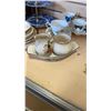 Image 2 : LOT OF ANTIQUE CHINA  AND WOODS 3 TIER PLATTER