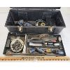 Image 2 : TOOL BOX W/ TRAY & CONTENTS - INCL HOLE SAWS & CHUCKS