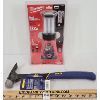 Image 1 : LOT OF 2 - IRWIN 14oz. VELOCITY HAMMER & MILWAUKEE M12 TROUBLE LIGHT W/ USB CHARGING 