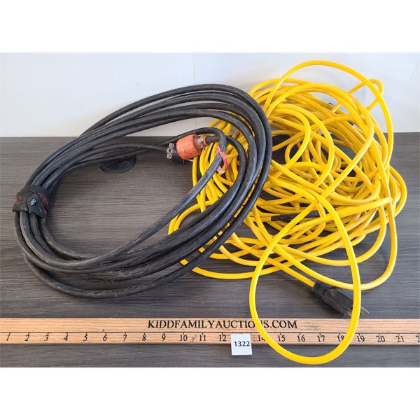 LOT OF 2 - EXTENSION CORDS 