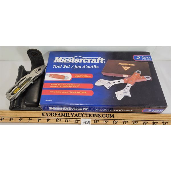 LOT OF 2 - MASTERCRAFT 2PC TOOL SET AND SHEFFIELD MULTI-TOOL - Kidd ...