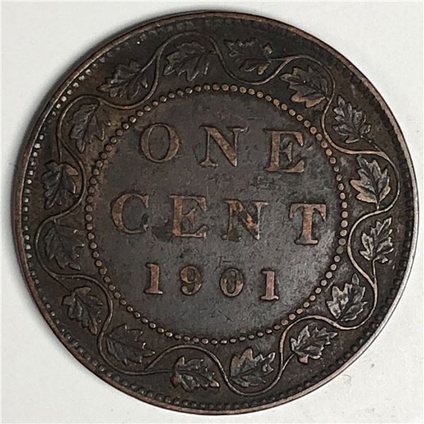 Canadian Large Cent 1901 EF 214