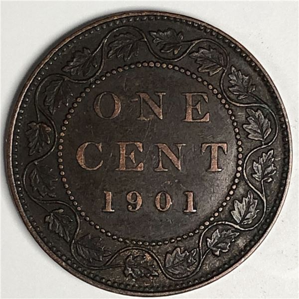 Canadian Large Cent 1901 EF 215