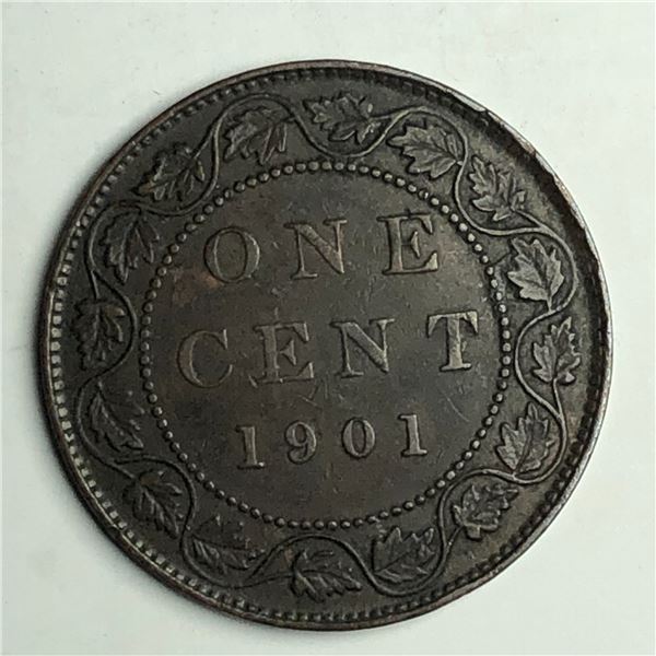 Canadian Large Cent 1901 EF 213