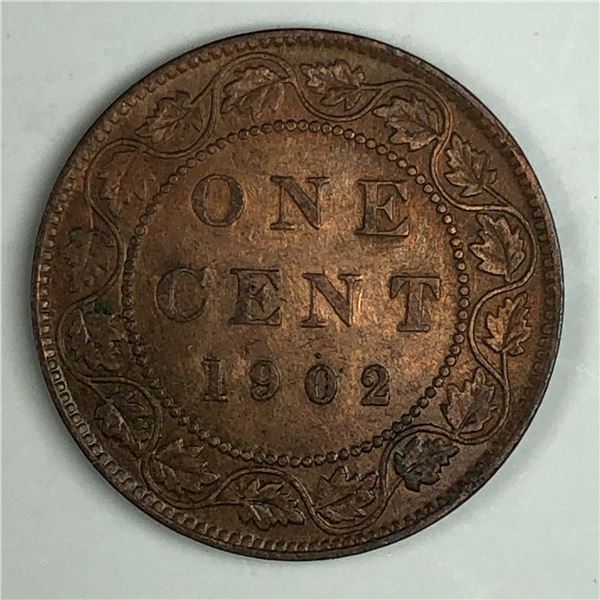 Canadian Large Cent 1902 UNC Brown 217