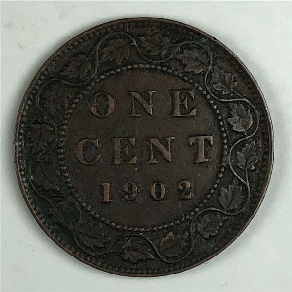 Canadian Large Cent 1902 EF 222