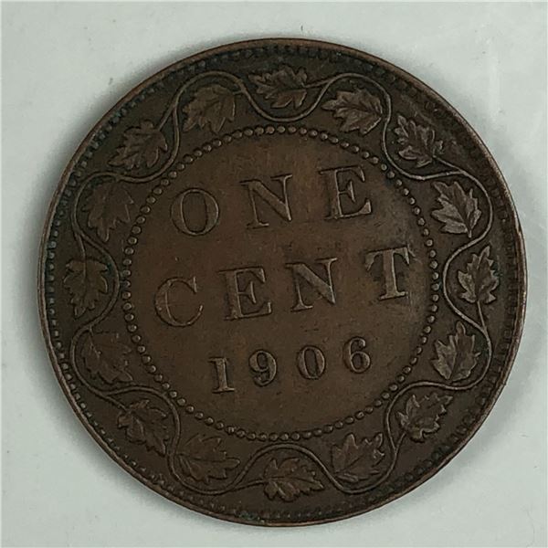 Canadian Large Cent 1906 EF+ 235