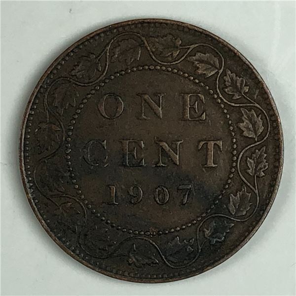 Canadian Large Cent 1907 EF+ 247