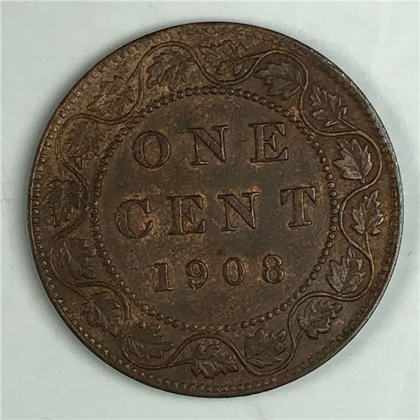 Canadian Large Cent 1908 UNC 259