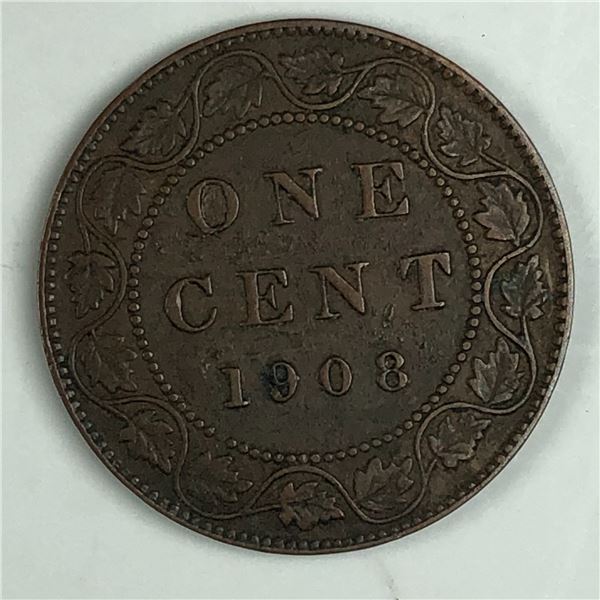 Canadian Large Cent 1908 Large Legend 263