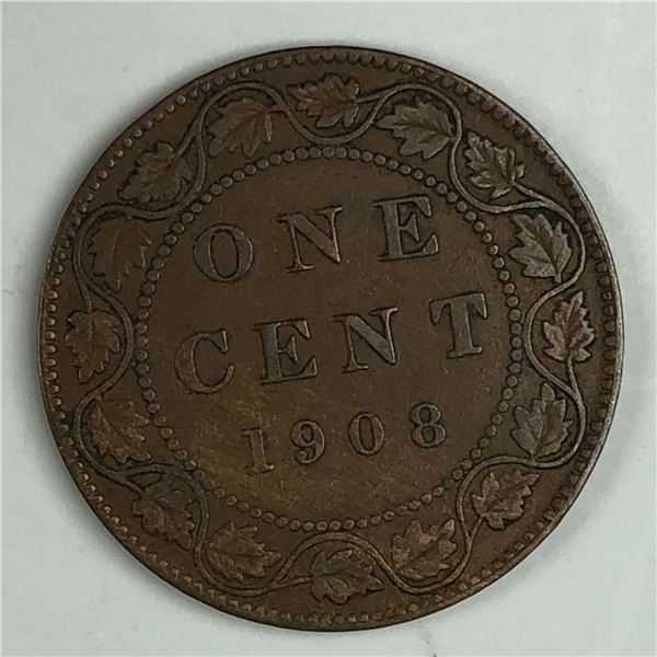 Canadian Large Cent 1908 Large Legend 264