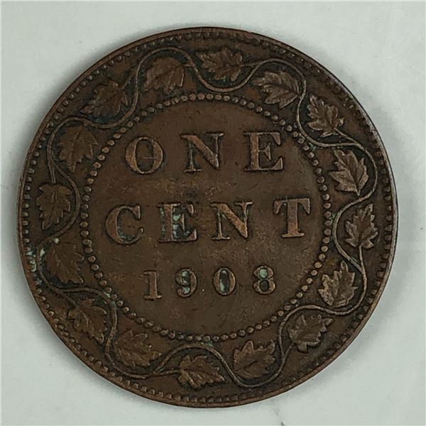 Canadian Large Cent 1908 EF 266