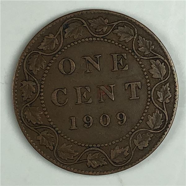 Canadian Large Cent 1909 EF+ 273