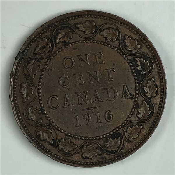 Canadian Large Cent 1916 EF+ 282