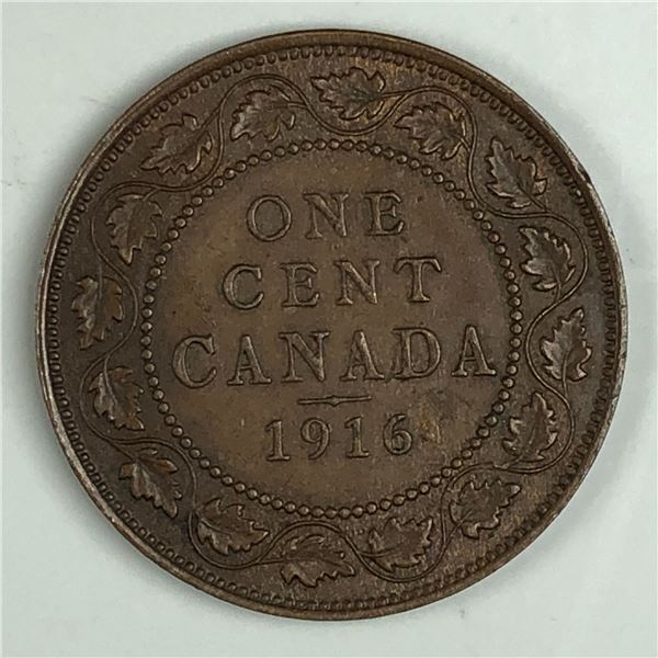 Canadian Large Cent 1916 EF++ 283