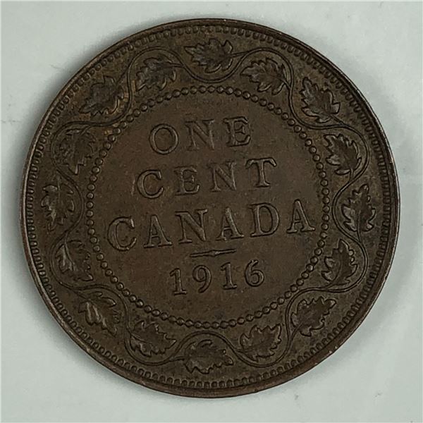 Canadian Large Cent 1916 EF+ 285