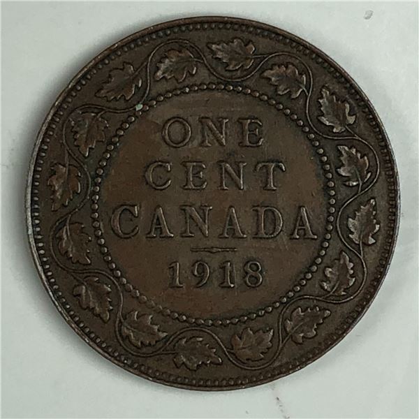 Canadian Large Cent 1918 EF++ 294