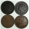 Image 2 : Group of 4 Canadian Large Cents 319
