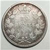 Image 1 : 1858 Queen Victoria 20 Cents Fine +
