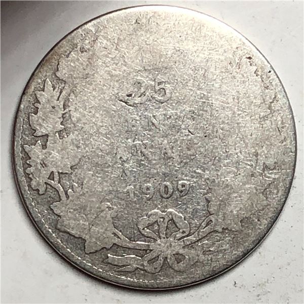 1909 King George V 25 Cents