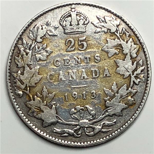 1913 King George V 25 Cents