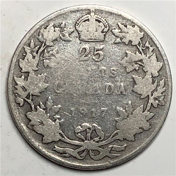 1917 King George V 25 Cents