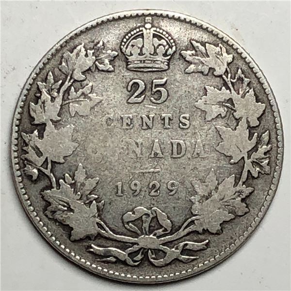1929 King George V 25 Cents