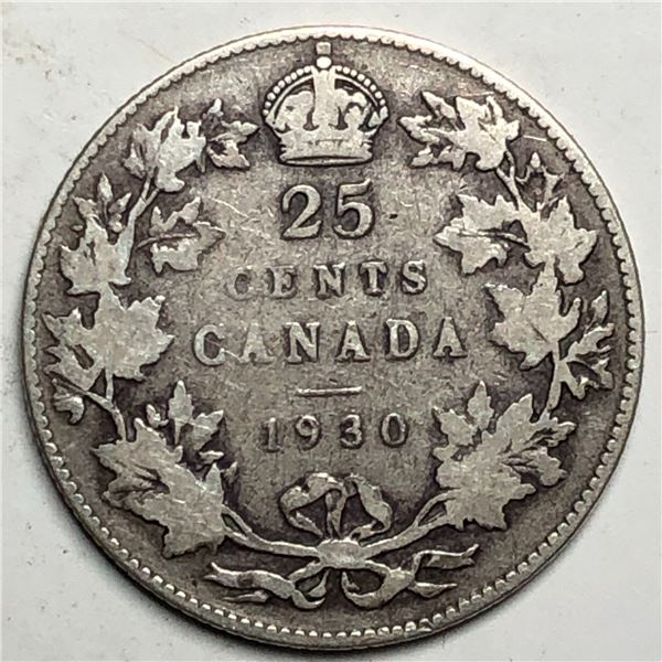 1930 King George V 25 Cents