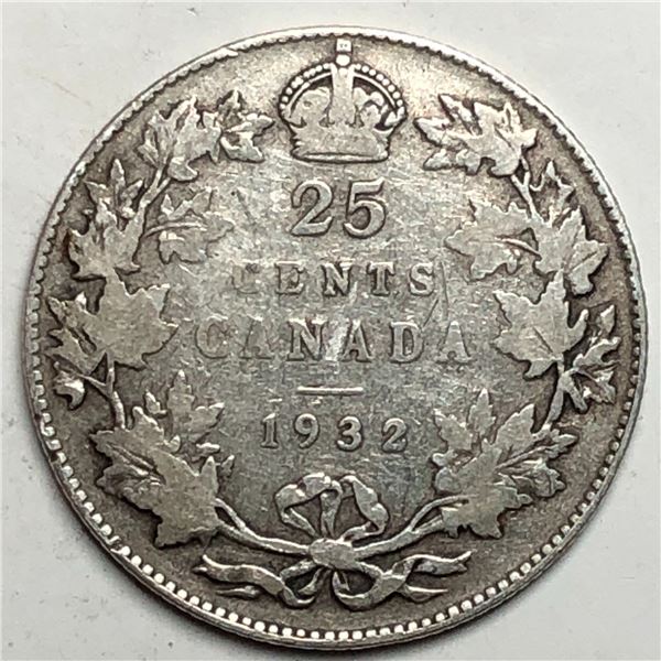 1932 King George V 25 Cents