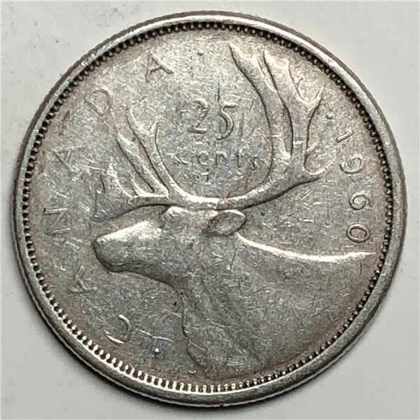 1960 Queen Elizabeth 25 Cents