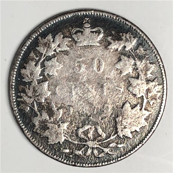 1870 Queen Victoria 50 Cents LCW AG Filler 288