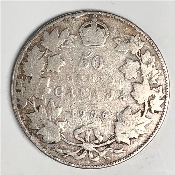 1906 King George V 50 Cents VG+ 296