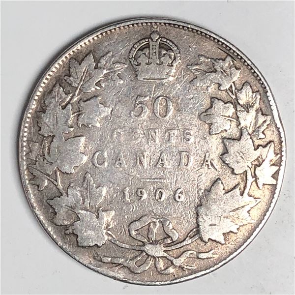 1906 King George V 50 Cents VG+ 298