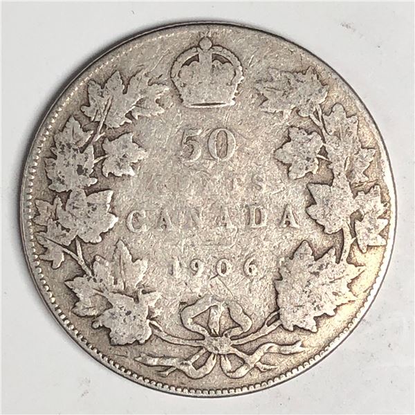 1906 King George V 50 Cents VG+ 299