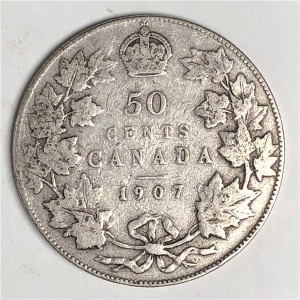 1907 King George V 50 Cents VG+ 301
