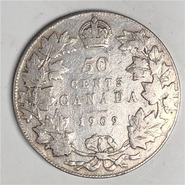1909 King George V 50 Cents VF++ 305