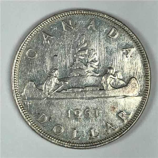 1951 King George VI Canadian Silver Dollar