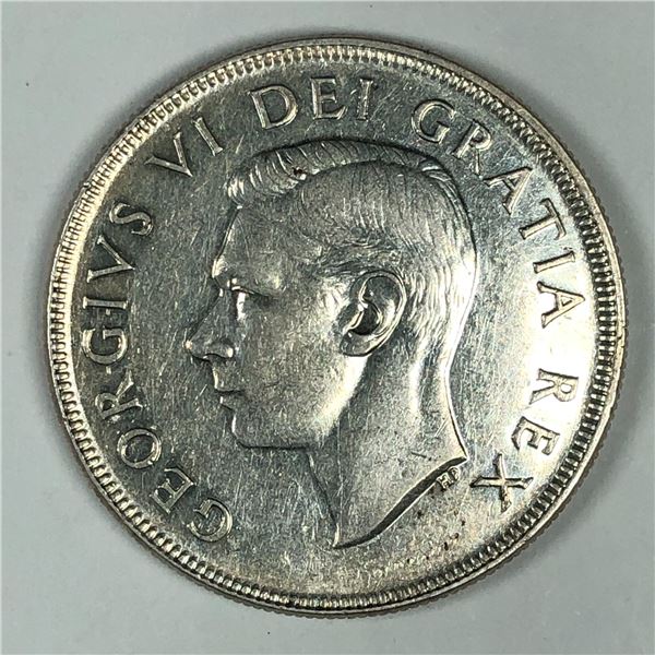 1951 King George VI Canadian Silver Dollar