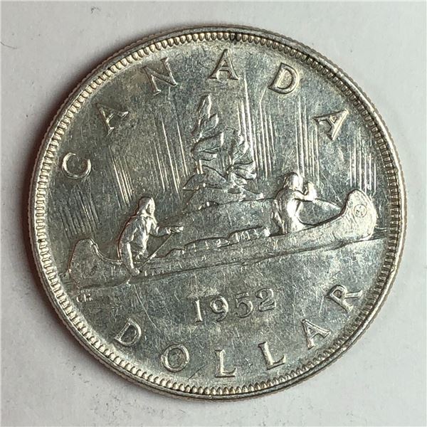 1952 King George VI Canadian Silver Dollar