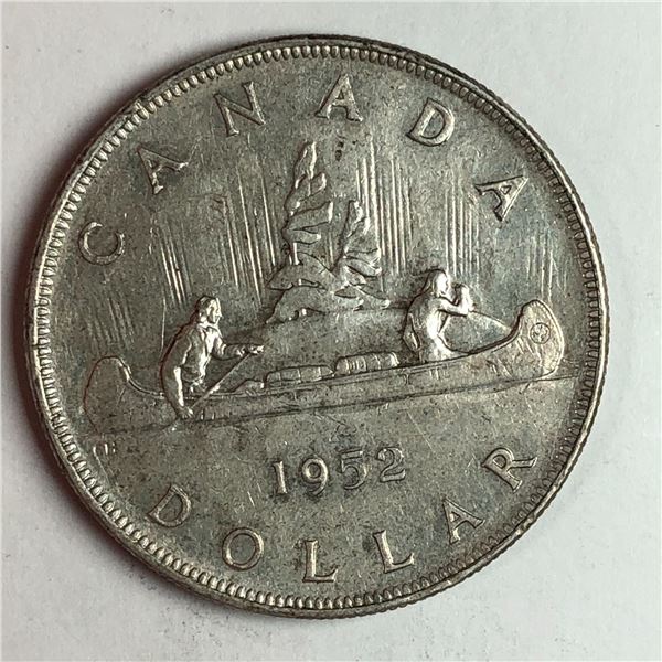 1952 King George VI Canadian Silver Dollar