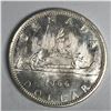 Image 1 : 1966 Queen Elizabeth II Canadian Silver Dollar UNC