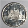 Image 1 : 1966 Queen Elizabeth II Canadian Silver Dollar UNC