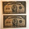 Image 1 : 2X-1923 25 Cent Shinplaster DC-24c Letter L Campbell/Clark