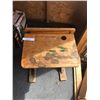 Image 2 : Vintage Wrought Iron & Wood School Desk