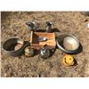 Image 1 : 3 Kettles, Water Jugs, Creamer Basin & BC Wood Fruit Box