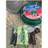 Image 3 : Garden Hose, Gardening Sheers, 7 Pattern Nozzle, Bucket Watering Cans & asst Gardening Tools