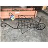Image 2 : Wood Flower Box, Metal Wheelbarrow & Hangers