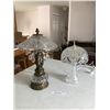 Image 1 : Brass & Crystal Lamp (Very Heavy) & Cut Glass Crystal Lamp